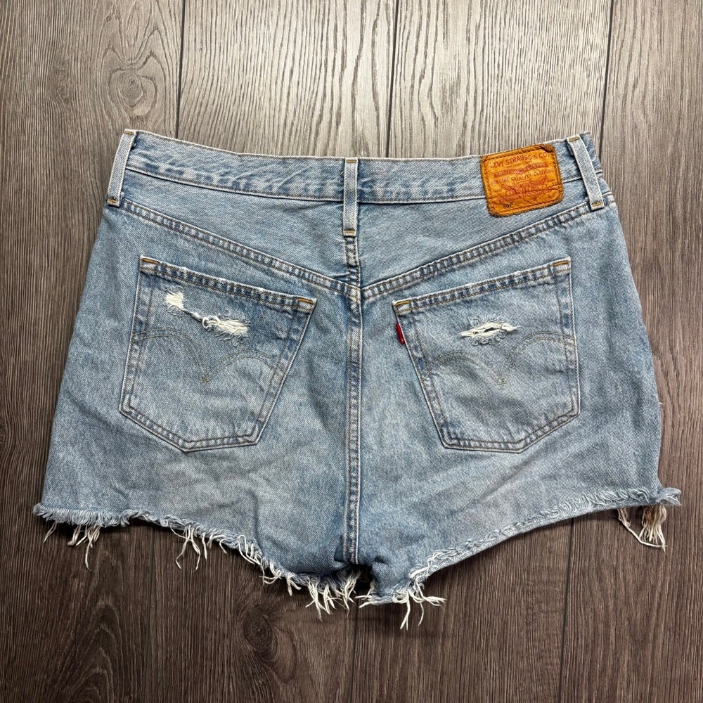 Levi's Light Blue Denim Cutoff Shorts - Classic High Waist